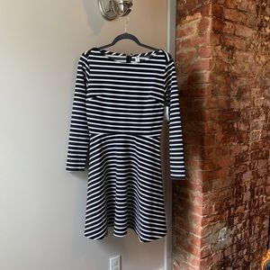 Old Navy Black and White Striped Mini Dress